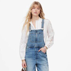 Madewell Denim Relaxed Carpenter Overalls NWT